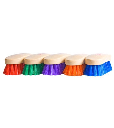Decker Grip-Fit Blue Ribbon horse grooming brush; color may vary