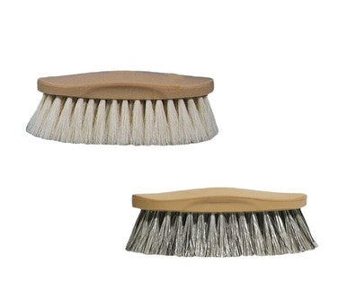 Decker Grip-Fit Showman horse grooming brush; color may vary