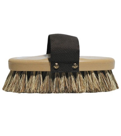Decker Grip-Fit Thoroughbred horse grooming brush; color may vary