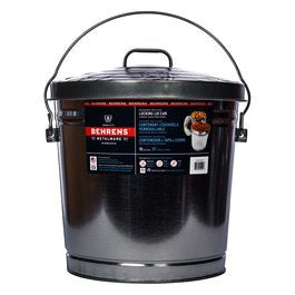 Behrens Galvanized Steel Round Trash Can with Lid