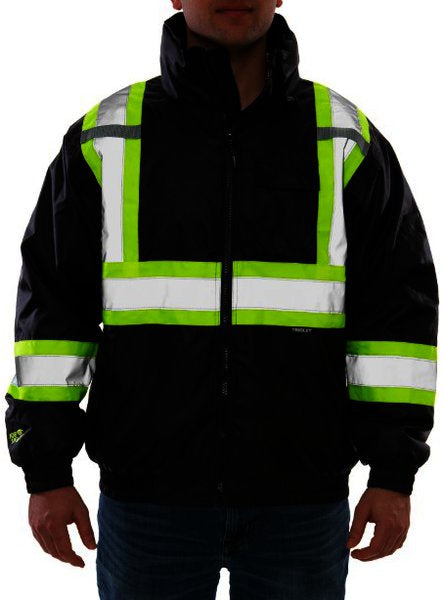 Tingley Bomber II Jacket, Black Jacket With Yellow Reflectors