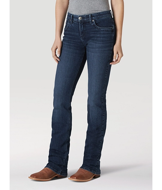 Wrangler Women's Ultimate Riding Q-Baby Bootcut Jeans - NR Wash, front view