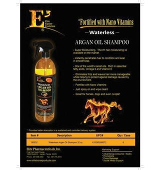 E3 Argon Waterless Shampoo 32 oz