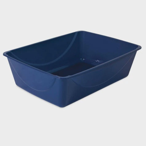 Petmate Basic open-top litter pan in an example blue color