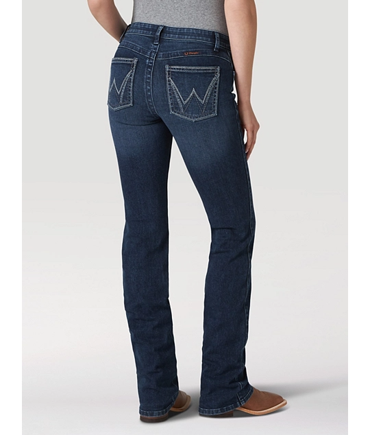 Wrangler Women's Ultimate Riding Q-Baby Bootcut Jeans - NR Wash, back view