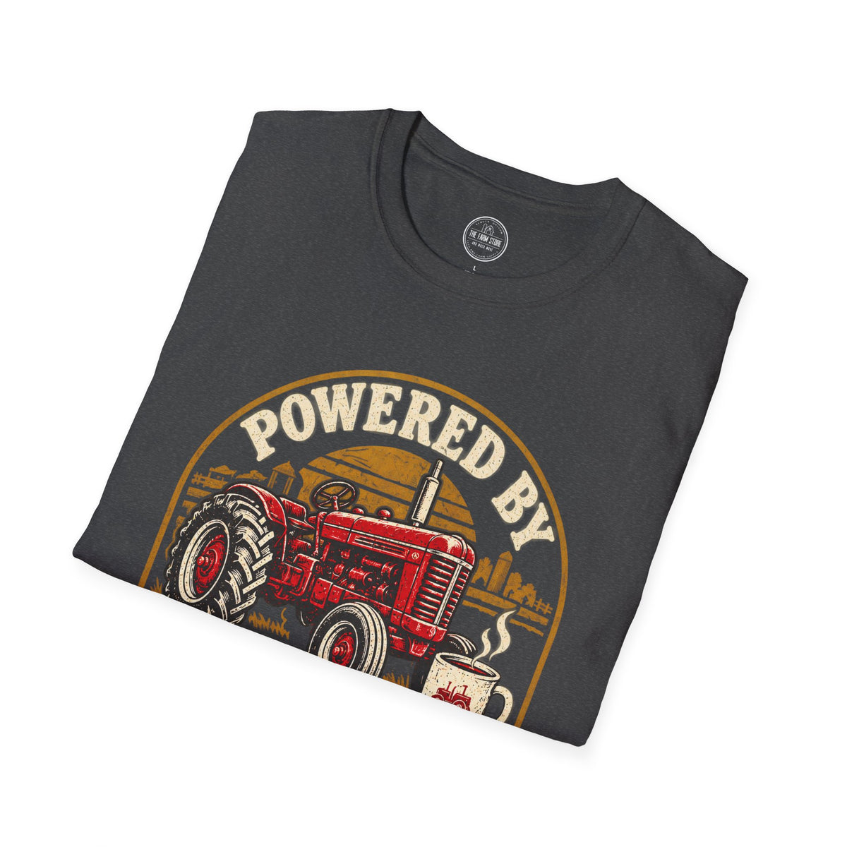 Powered by Diesel and Coffee Tractor T-Shirt