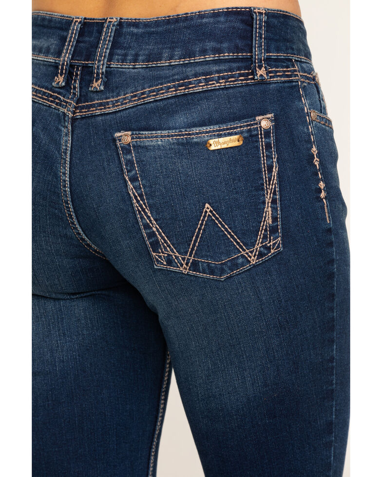 Wrangler Women's Retro Mae Mid-Rise Bootcut Jeans, back pocket detail