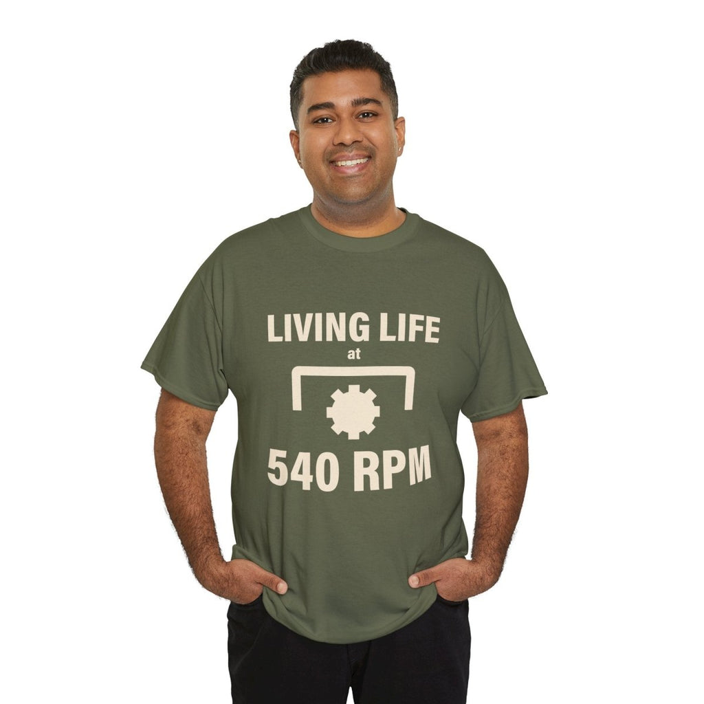 540 RPM T‑Shirt - "Living Life at 540 RPM" Mechanics & Tractor Gear Tee - The Farm Store