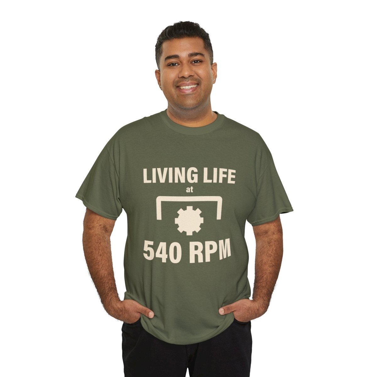 540 RPM T‑Shirt - "Living Life at 540 RPM" Mechanics & Tractor Gear Tee - The Farm Store
