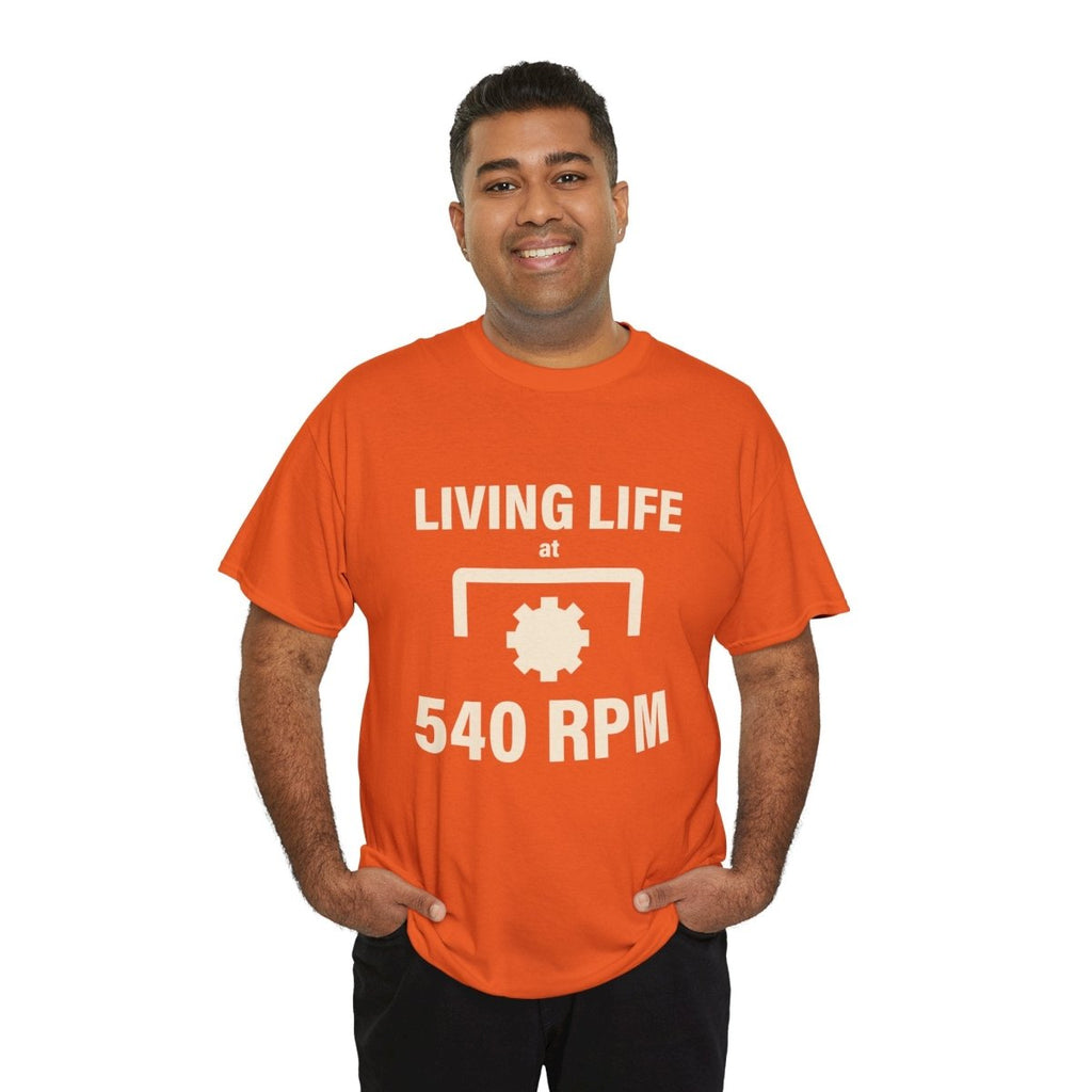 540 RPM T‑Shirt - "Living Life at 540 RPM" Mechanics & Tractor Gear Tee - The Farm Store