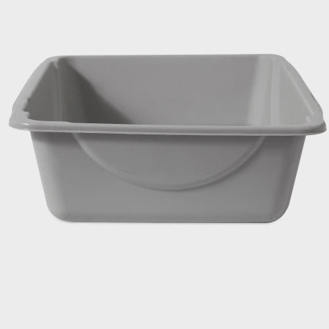 Petmate Basic open-top litter pan - front view; color varies