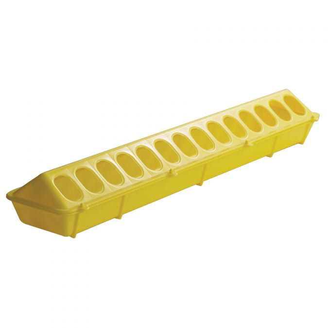 Little Giant Plastic Flip-Top Poultry Feeder, 20 in. — Yellow