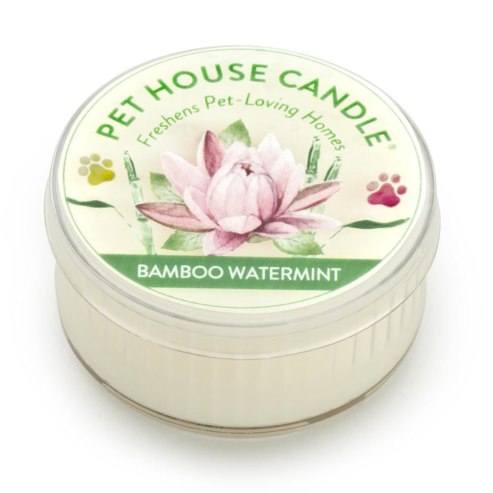 Pet House Odor-Eliminating Mini Candle — Bamboo Watermint