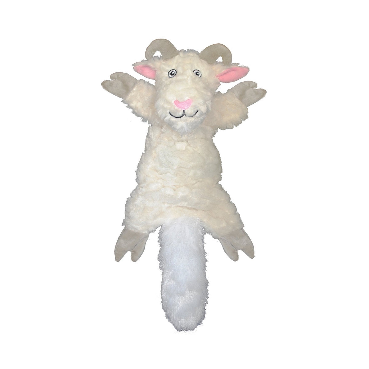 Jolly Pets Fat Tails Billy Goat plush dog toy