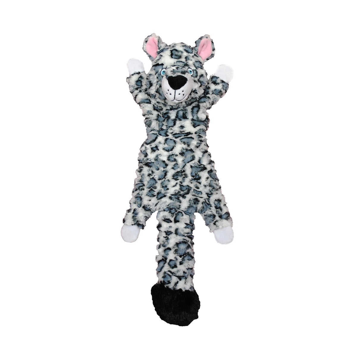 Jolly Pets Fat Tails Snow Leopard plush dog toy