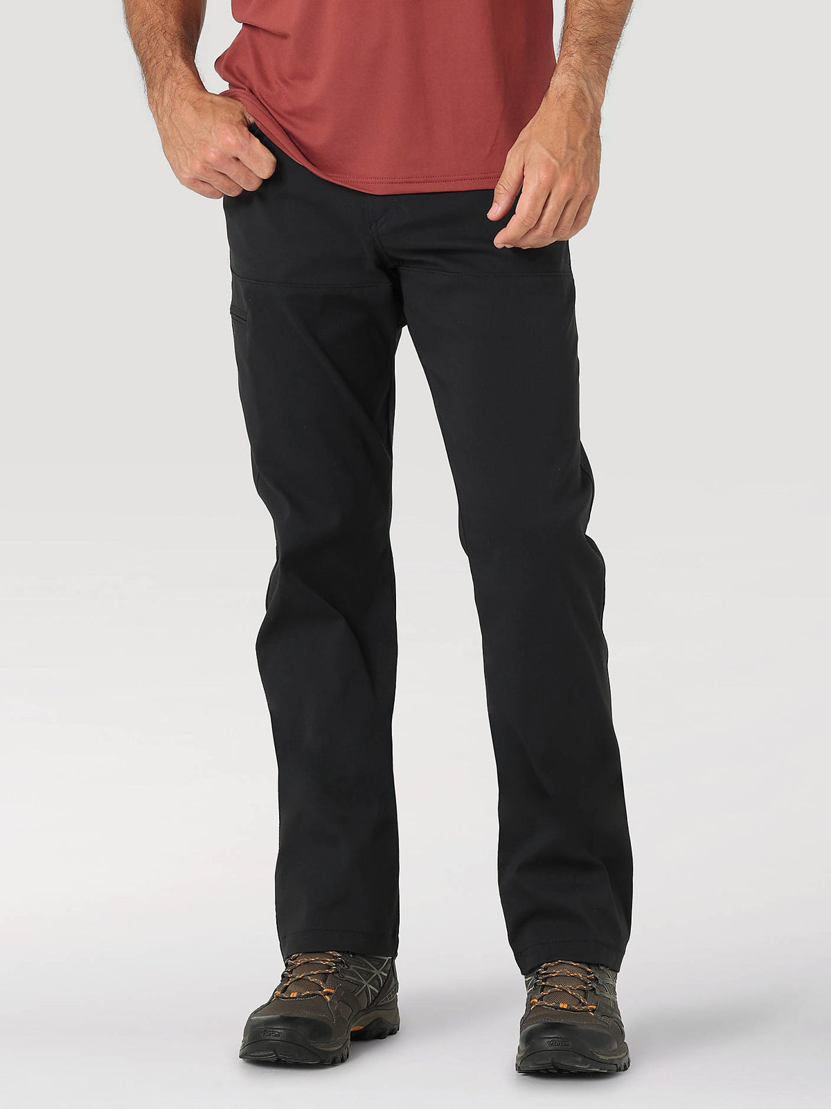 Wrangler Men's ATG Cliffside Utility Pants in Caviar, front view