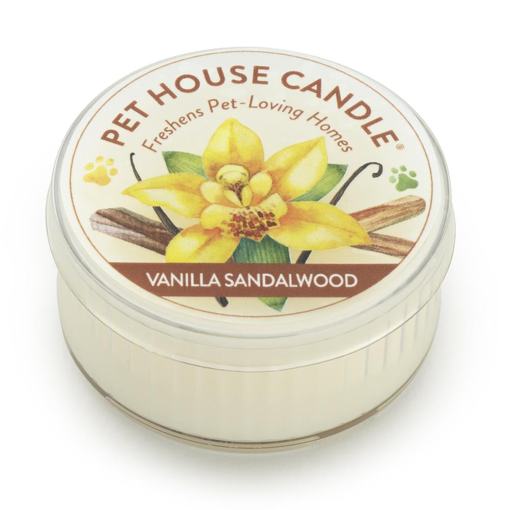 Pet House Odor-Eliminating Mini Candle — Vanilla Sandalwood