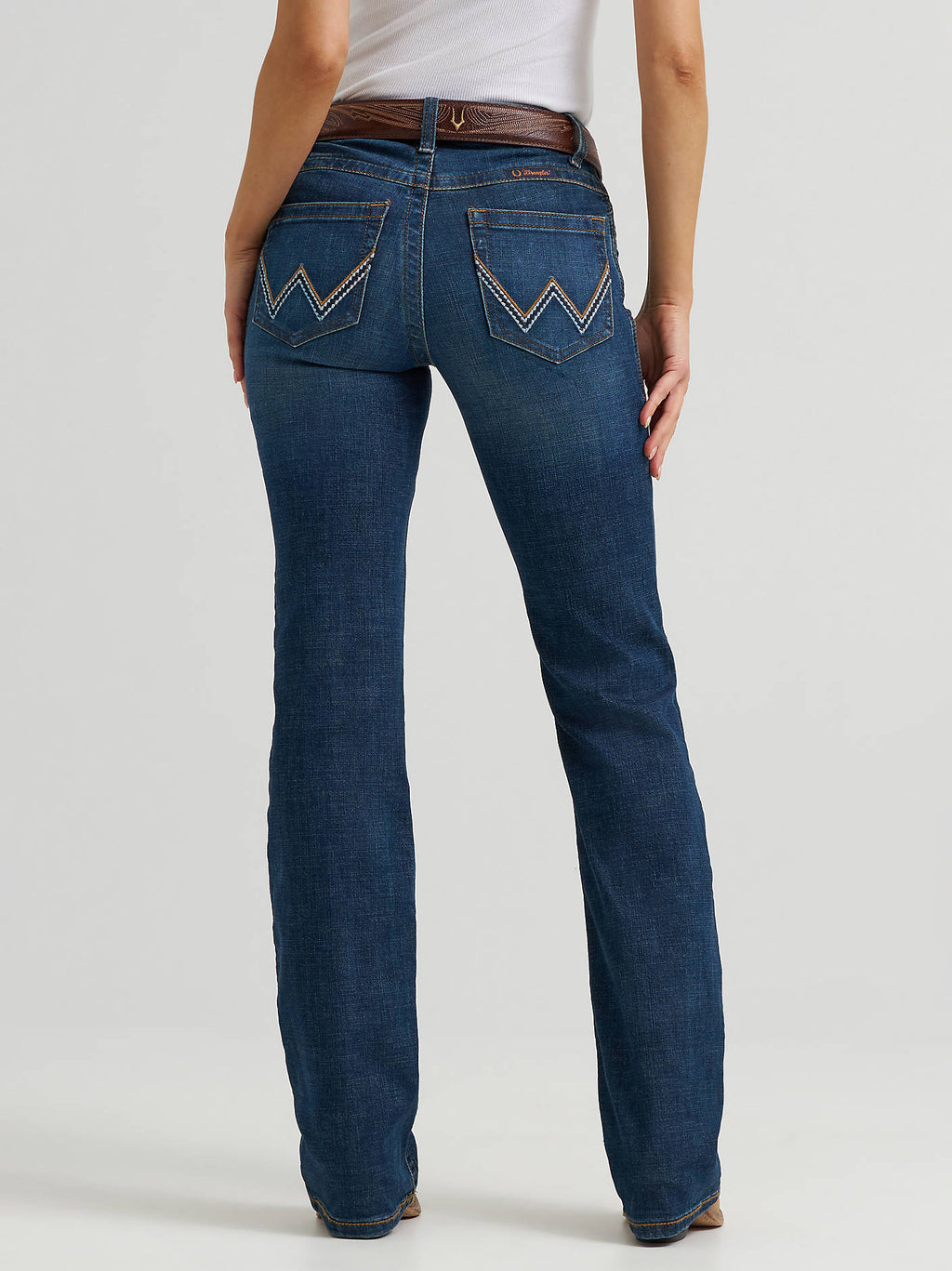 Wrangler Women's Ultimate Riding Willow Bootcut Jeans in Lovette, back view