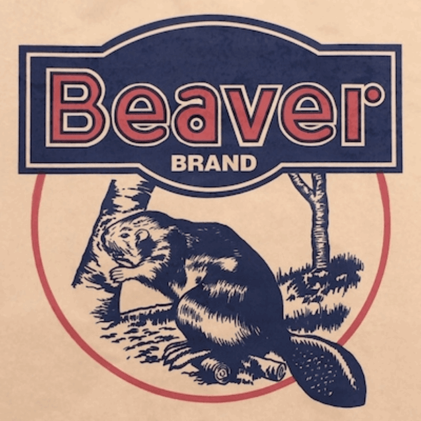 A logo featuring a beaver illustration with the text Beaver Brand in a blue and red frame.