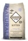 A bag of Diamond Naturals Kitten dry cat food with a white and purple design.