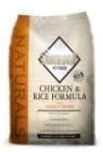 A bag of Diamond Naturals Chicken and Rice formula dog food.