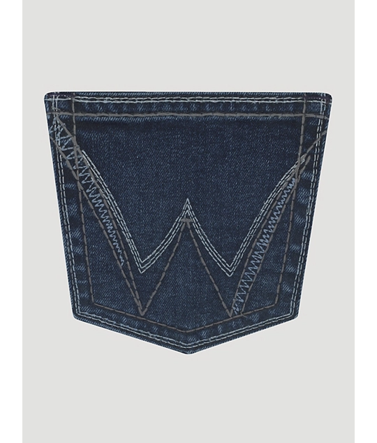 Wrangler Women's Ultimate Riding Q-Baby Bootcut Jeans - NR Wash, back pocket detail