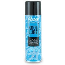 A can of Oster Kool Lube 3 aerosol spray for lubricating and cooling clipper blades.