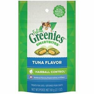 Feline Greenies SmartBites Hairball Control Tuna 2.1 oz. - The Farm Store