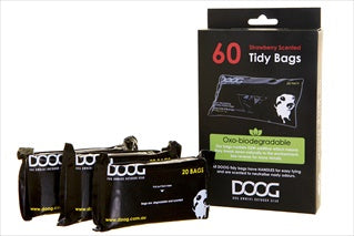 Doog Pick Up Bags, Strawberry Scented, 3 Packs of 20 Bags