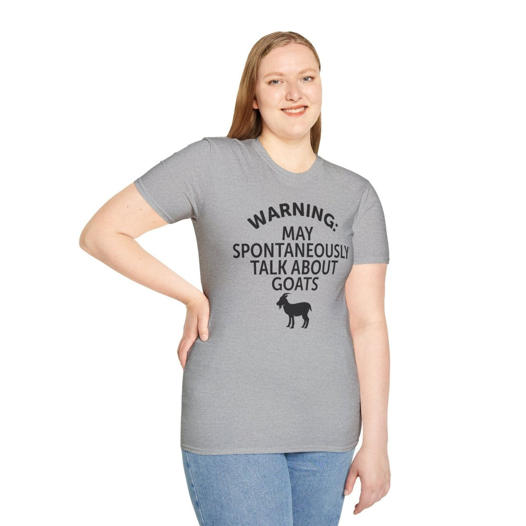 Goat Lover T‑Shirt — "Warning: May Spontaneously Talk About Goats" Tee - The Farm Store