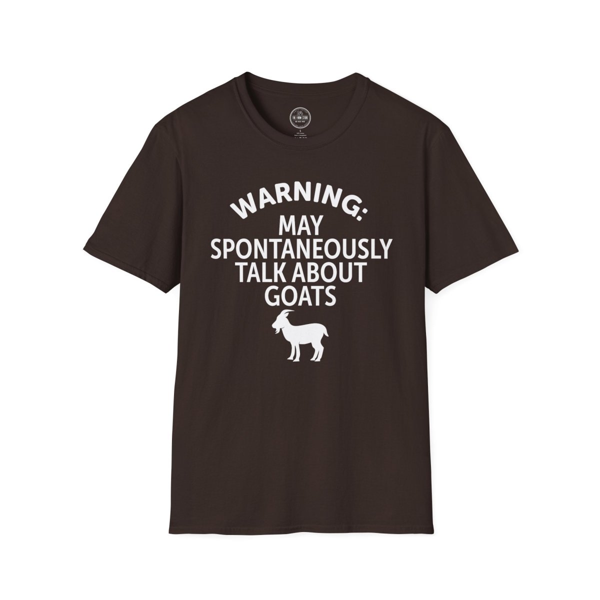 Goat Lover T‑Shirt — "Warning: May Spontaneously Talk About Goats" Tee - The Farm Store