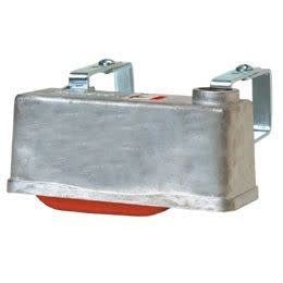 Little Giant TM830T float valve with a metal housing and orange float component.