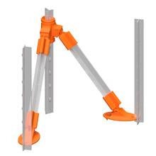 A LockJawz T-post corner brace kit featuring orange adjustable connectors and metal support posts.