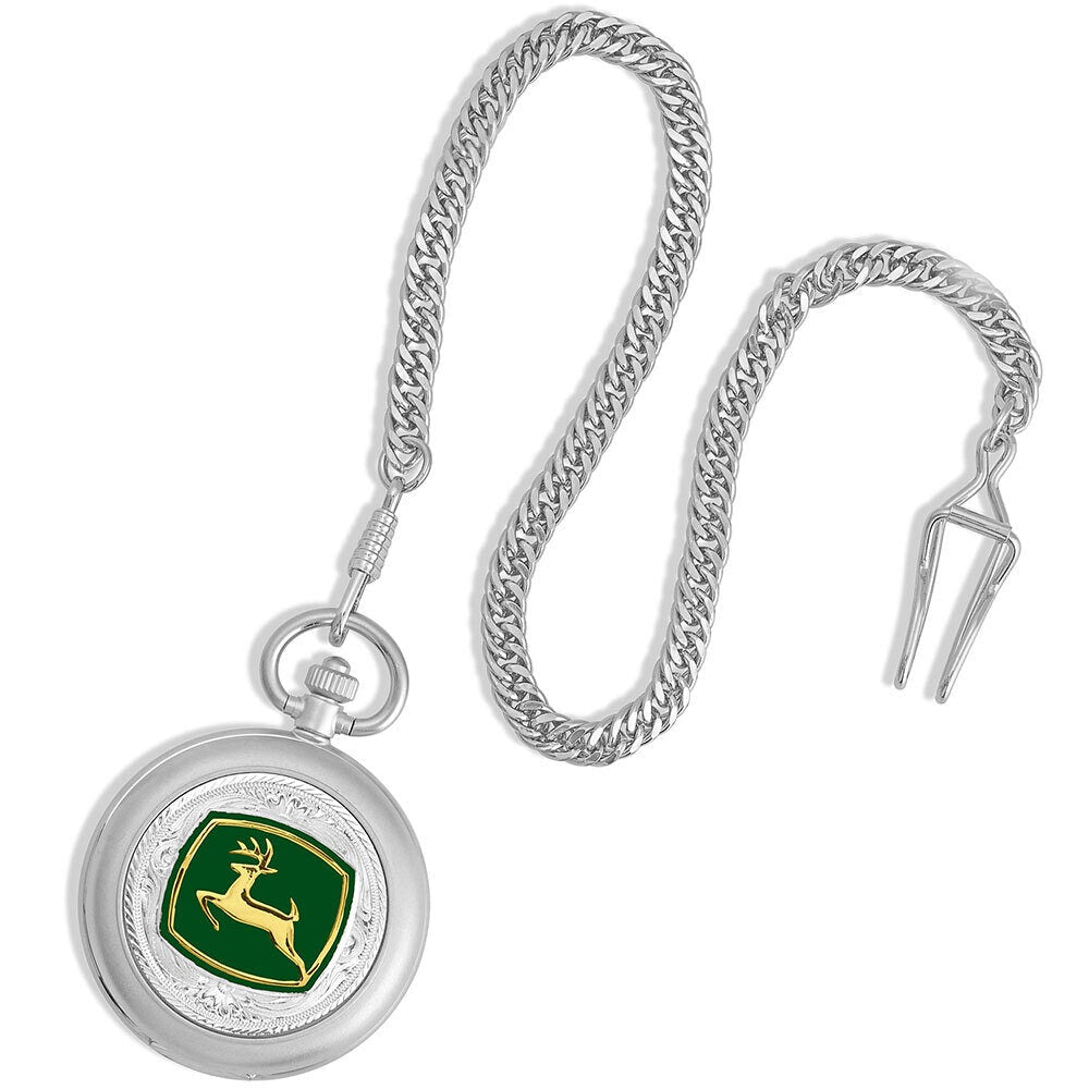 Montana Silversmiths John Deere Logo Pocket Watch - The Farm Store