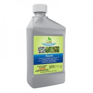 A sixteen ounce bottle of Natural Guard Neem concentrate with a white cap and green label.
