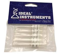 A five-pack of 16 gauge by 1.5 inch needles with plastic hubs in a clear Ideal Instruments bag.