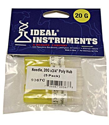 Needle - Poly Hub 20G x 3/4" 5 pk - The Farm Store