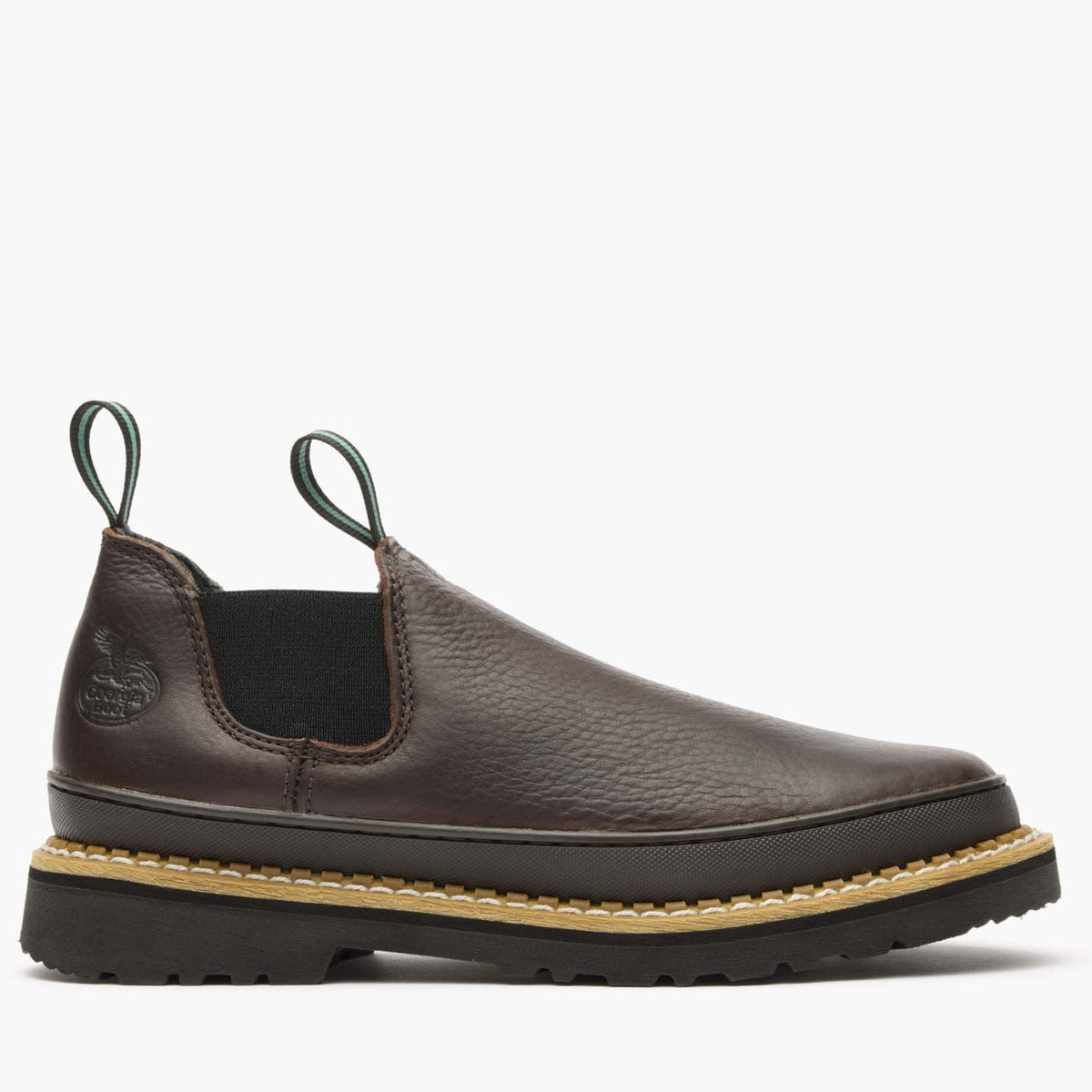 Georgia Giant Men's Romeo Slip-On Work Shoes — Brown GR262 profile