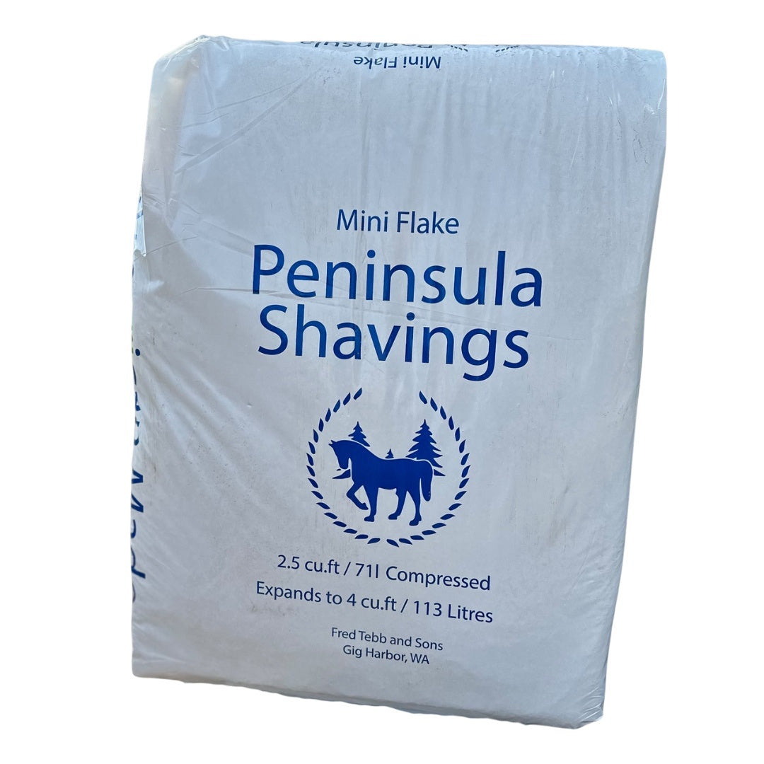 Peninsula Mini Flake shavings bag, 2.5 cubic feet compressed expanding to 4 cubic feet