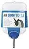 A half-gallon clear plastic water bottle for small pets with a metal drinking spout.