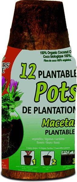 PlantBest Fiber Grow Pots, 2.5", 12 Pots - The Farm Store