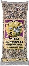 A bag of Sleek and Sassy fortified large hookbill bird food with a mix of seeds and grains.