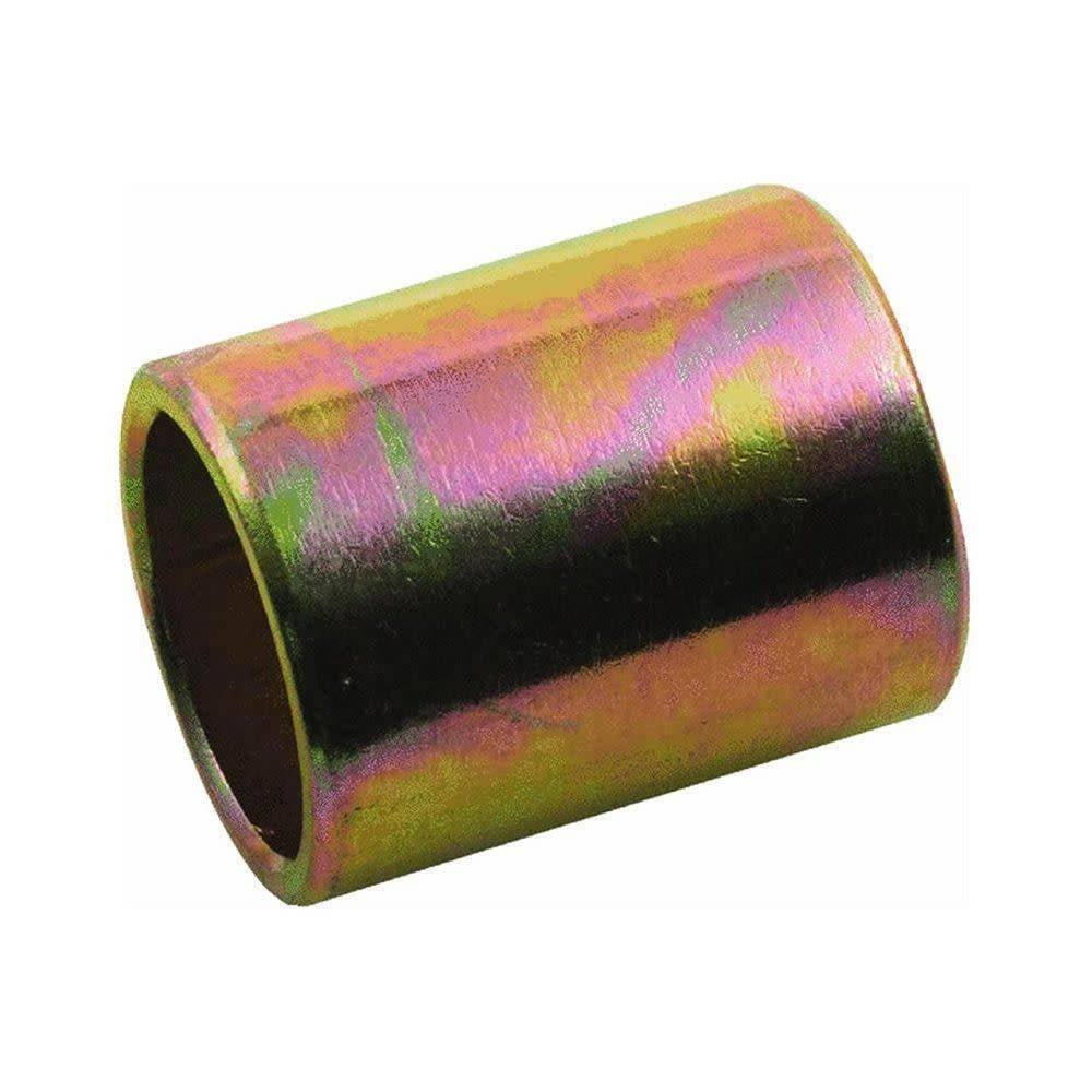 A cylindrical SpeeCo category 2 to 3 lift arm bushing with a yellow iridescent metal finish.