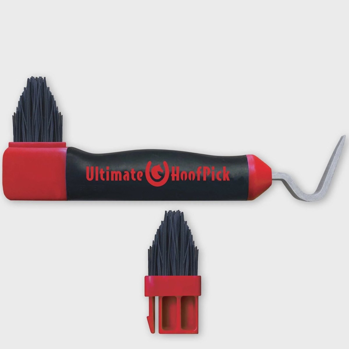Ultimate Hoof Pick Plus with Replaceable Brush - Red - The Farm Store