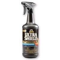 A 32-ounce trigger spray bottle of Ultrashield EX fly repellent for horses.