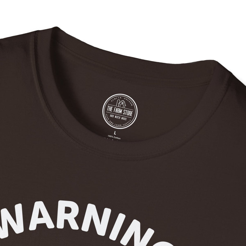 Warning May Spontaneously Talk About Chickens T-Shirt | Chicken Lover Tee - The Farm Store