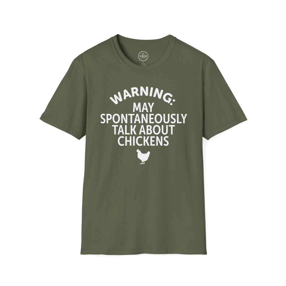 Warning May Spontaneously Talk About Chickens T-Shirt | Chicken Lover Tee - The Farm Store