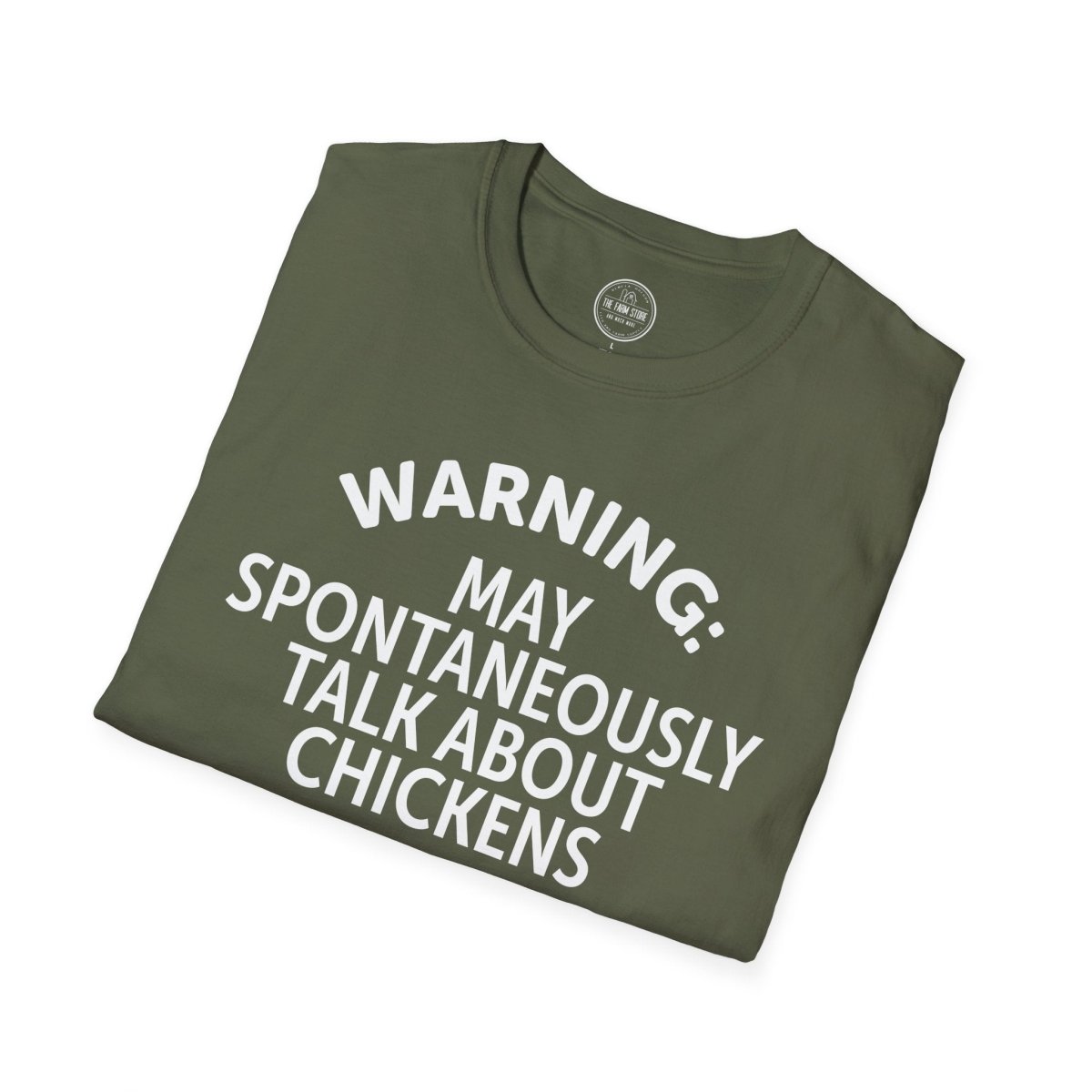Warning May Spontaneously Talk About Chickens T-Shirt | Chicken Lover Tee - The Farm Store