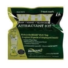 A two-week supply of RESCUE attractant for use in a wasp, hornet, and yellowjacket trap.