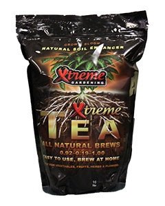 A 1.92 lb bag of Xtreme Gardening Xtreme Tea natural soil enhancer for home brewing.